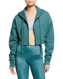 Extreme Crop Hooded Zip-Front Jacket at Neiman Marcus